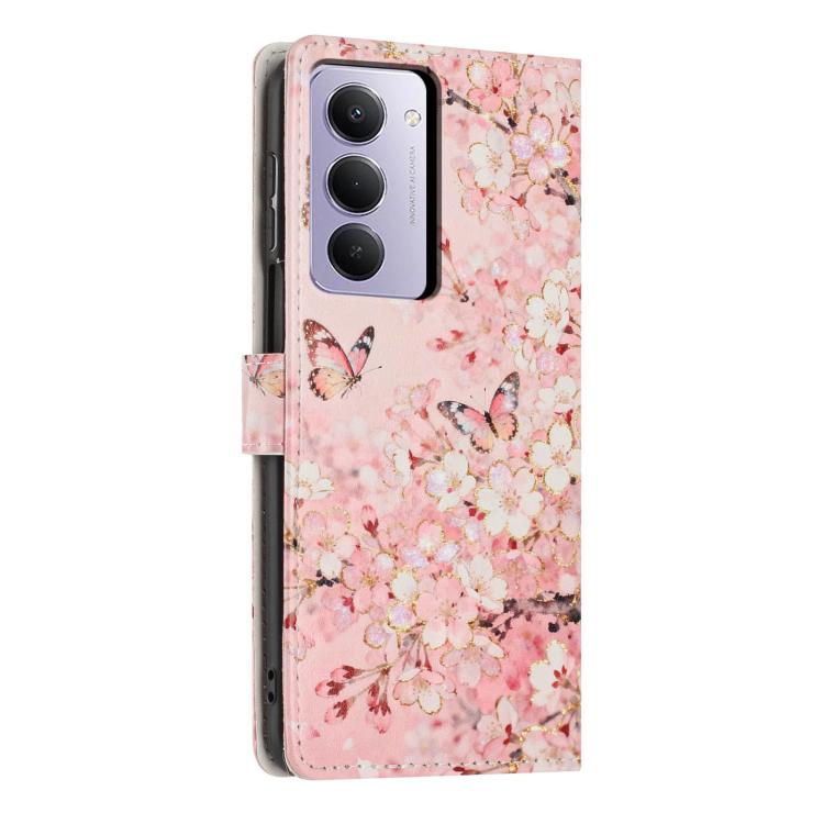 For Redmi 15 5G Global / 4G SEA 169.5mm Colorful Painting Vegan Leather Phone Case with Lanyard