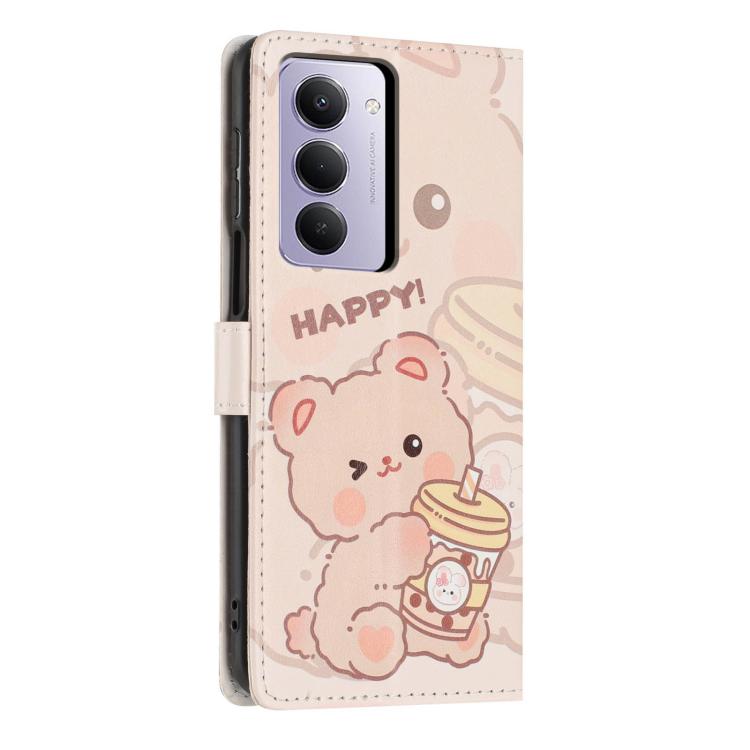 For Redmi 15 5G Global / 4G SEA 169.5mm Colorful Painting Vegan Leather Phone Case with Lanyard