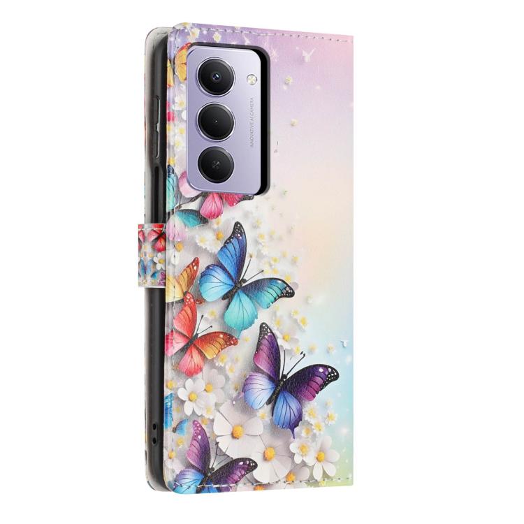 For Redmi 15 5G Global / 4G SEA 169.5mm Colorful Painting Vegan Leather Phone Case with Lanyard