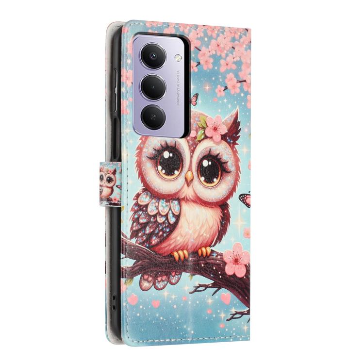 For Redmi 15 5G Global / 4G SEA 169.5mm Colorful Painting Vegan Leather Phone Case with Lanyard