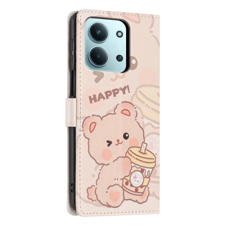 For Redmi 15C 5G / 4G Global 171mm Colorful Painting Vegan Leather Phone Case with Lanyard
