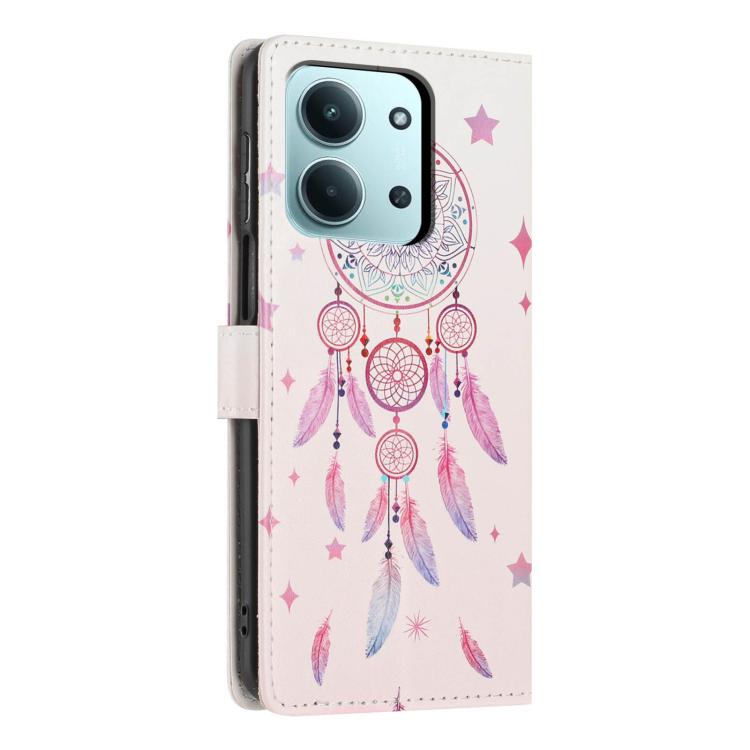For Redmi 15C 5G / 4G Global 171mm Colorful Painting Vegan Leather Phone Case with Lanyard