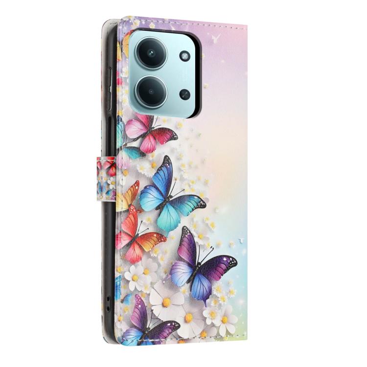 For Redmi 15C 5G / 4G Global 171mm Colorful Painting Vegan Leather Phone Case with Lanyard