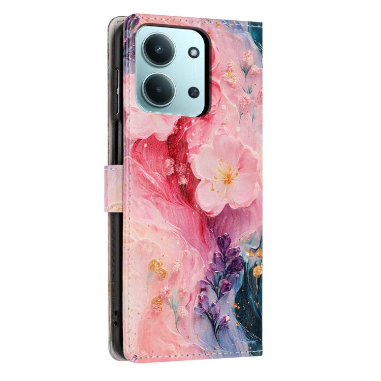 For Redmi 15C 5G / 4G Global 171mm Colorful Painting Vegan Leather Phone Case with Lanyard