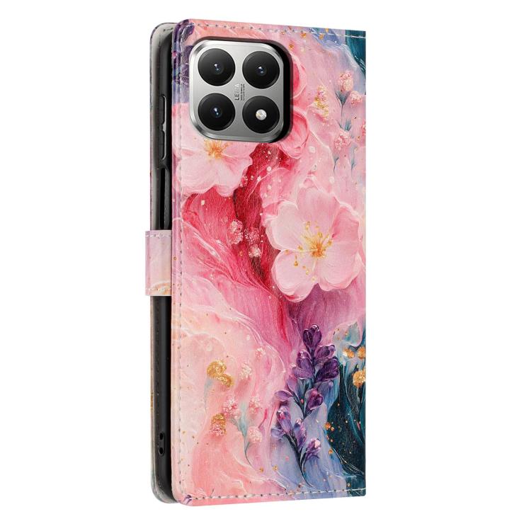For Redmi 15T 5G Colorful Painting Vegan Leather Phone Case with Lanyard