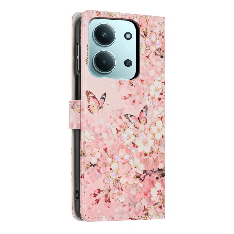 For Redmi 15C 5G / 4G EU 173mm Colorful Painting Vegan Leather Phone Case with Lanyard