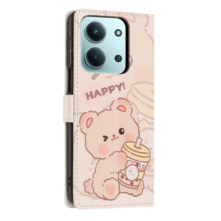 For Redmi 15C 5G / 4G EU 173mm Colorful Painting Vegan Leather Phone Case with Lanyard