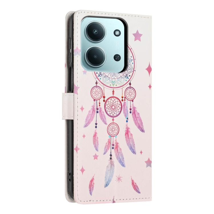 For Redmi 15C 5G / 4G EU 173mm Colorful Painting Vegan Leather Phone Case with Lanyard