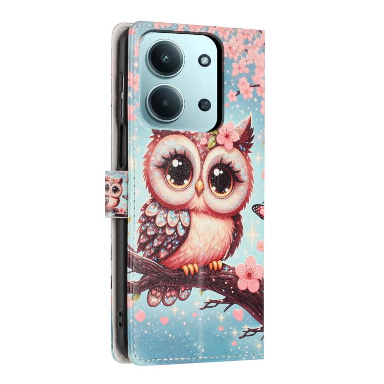 For Redmi 15C 5G / 4G EU 173mm Colorful Painting Vegan Leather Phone Case with Lanyard
