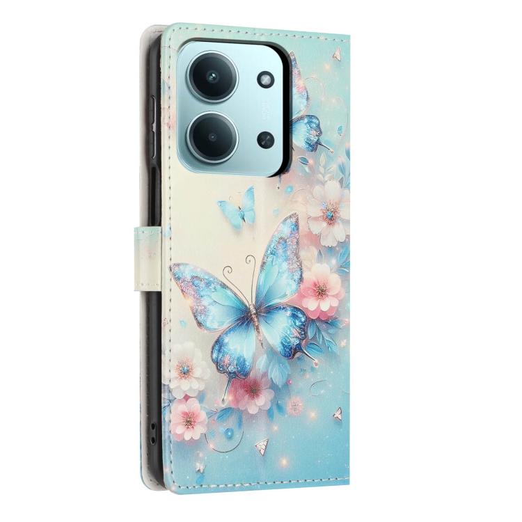 For Redmi 15C 5G / 4G EU 173mm Colorful Painting Vegan Leather Phone Case with Lanyard