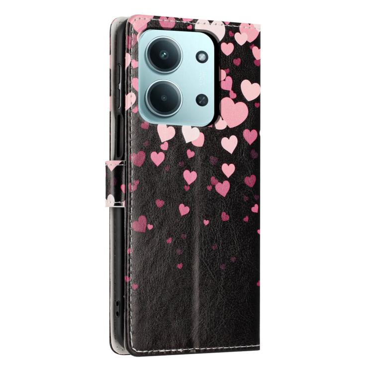 For Redmi 15C 5G / 4G EU 173mm Colorful Painting Vegan Leather Phone Case with Lanyard