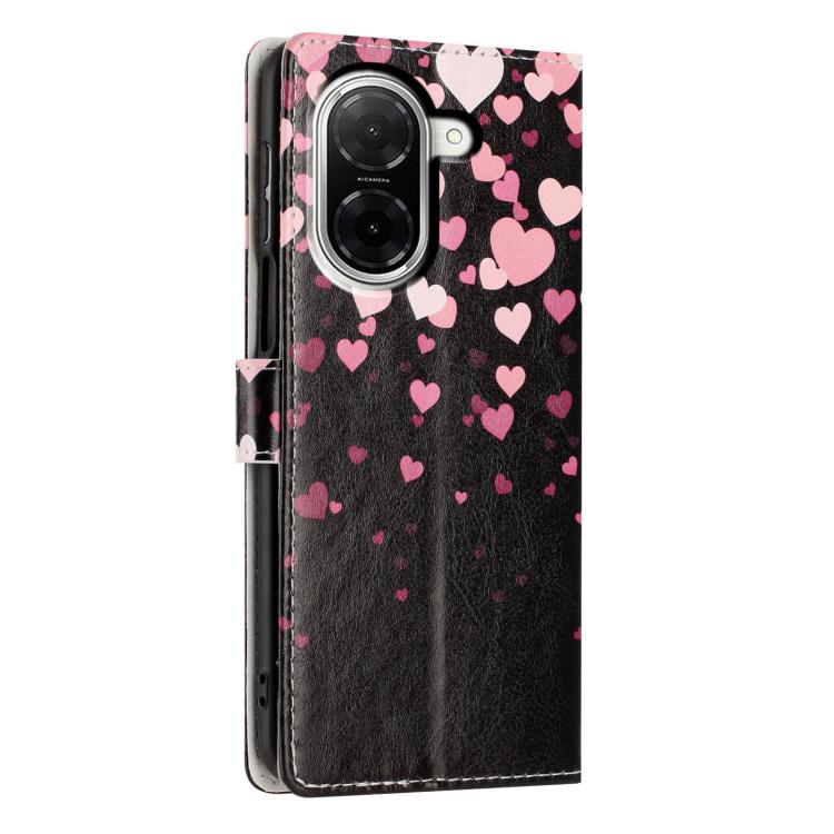 For Redmi A5 4G 173.3mm Colorful Painting Vegan Leather Phone Case with Lanyard