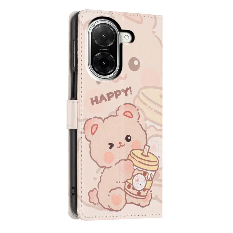 For Redmi A5 4G 171.7mm Colorful Painting Vegan Leather Phone Case with Lanyard