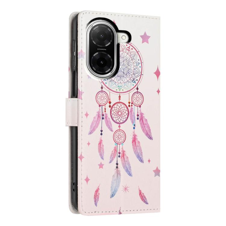 For Redmi A5 4G 171.7mm Colorful Painting Vegan Leather Phone Case with Lanyard