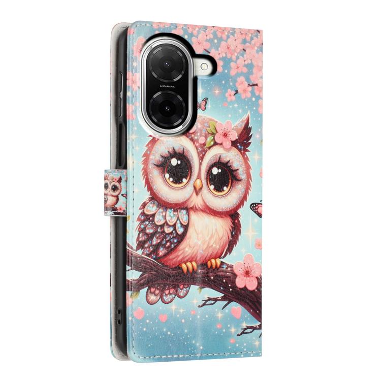 For Redmi A5 4G 171.7mm Colorful Painting Vegan Leather Phone Case with Lanyard