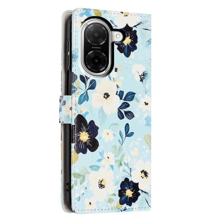 For Redmi A5 4G 171.7mm Colorful Painting Vegan Leather Phone Case with Lanyard