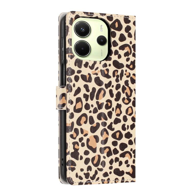 For Redmi Note14 4G 164.84mm Colorful Painting Vegan Leather Phone Case with Lanyard