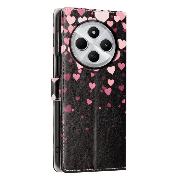 For Redmi 14C 4G Colorful Painting Vegan Leather Phone Case with Lanyard
