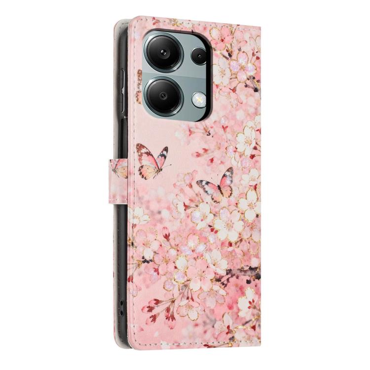 For Redmi Note13 Pro 4G Colorful Painting Vegan Leather Phone Case with Lanyard