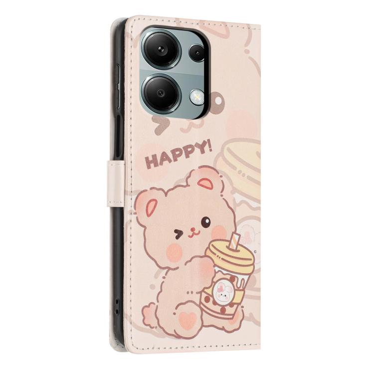 For Redmi Note13 Pro 4G Colorful Painting Vegan Leather Phone Case with Lanyard