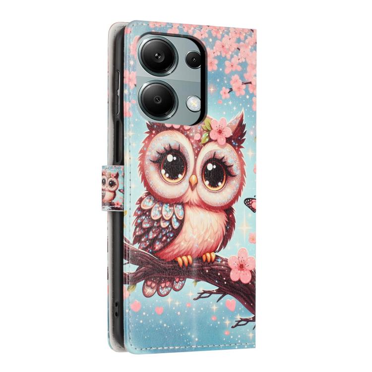 For Redmi Note13 Pro 4G Colorful Painting Vegan Leather Phone Case with Lanyard