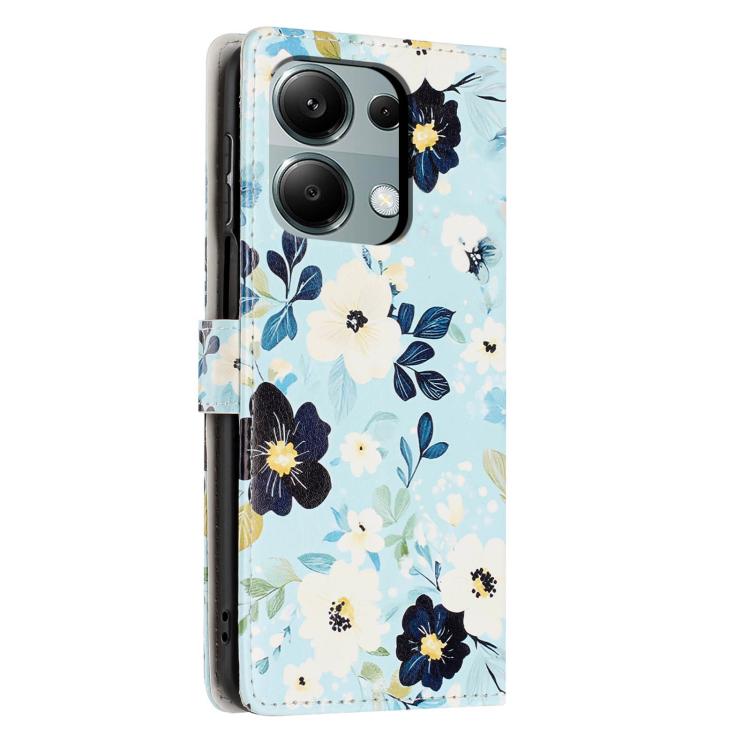 For Redmi Note13 Pro 4G Colorful Painting Vegan Leather Phone Case with Lanyard