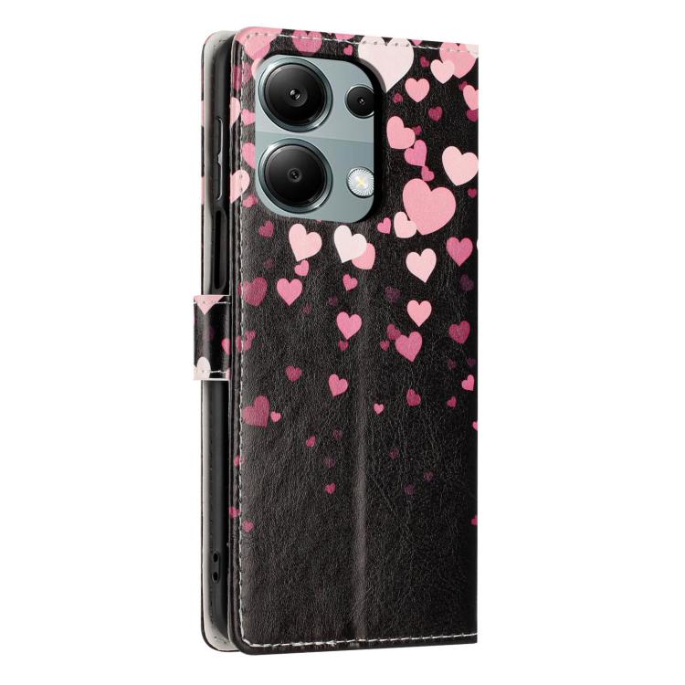 For Redmi Note13 Pro 4G Colorful Painting Vegan Leather Phone Case with Lanyard