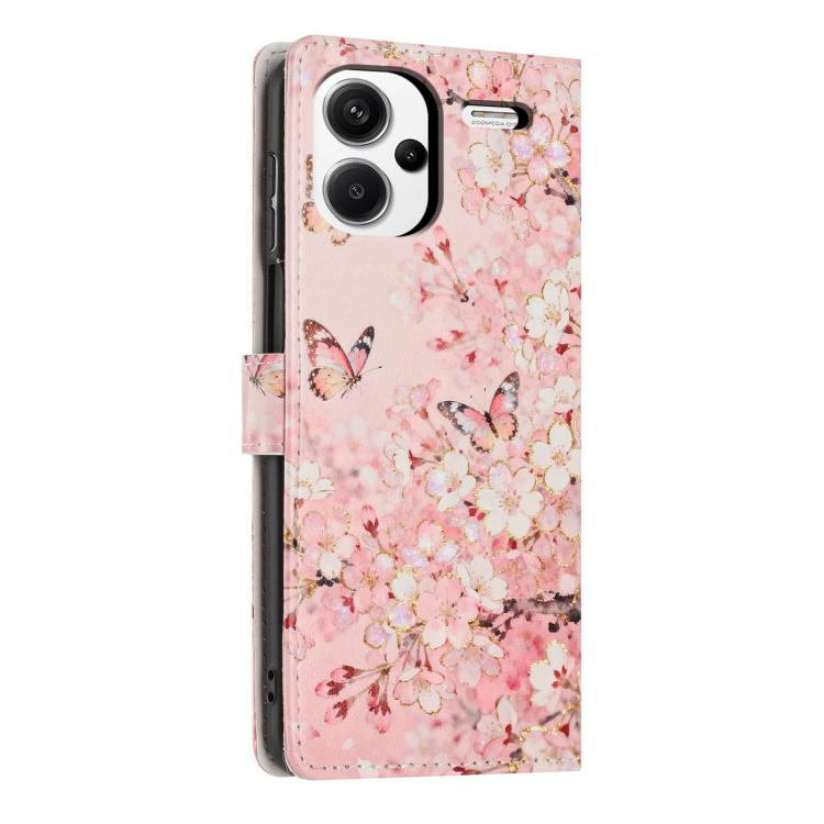For Redmi Note 13 Pro+ Colorful Painting Vegan Leather Phone Case with Lanyard