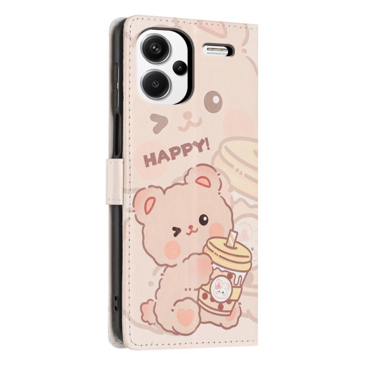 For Redmi Note 13 Pro+ Colorful Painting Vegan Leather Phone Case with Lanyard