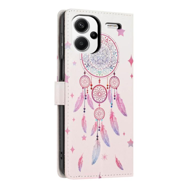 For Redmi Note 13 Pro+ Colorful Painting Vegan Leather Phone Case with Lanyard