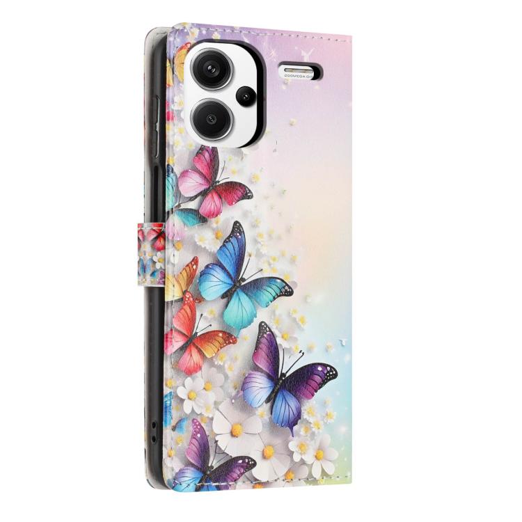 For Redmi Note 13 Pro+ Colorful Painting Vegan Leather Phone Case with Lanyard