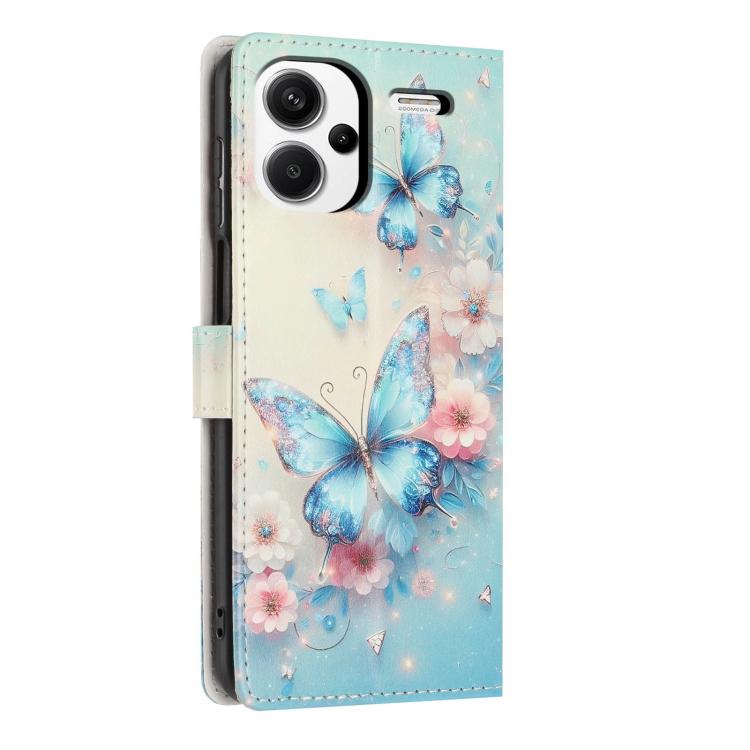 For Redmi Note 13 Pro+ Colorful Painting Vegan Leather Phone Case with Lanyard