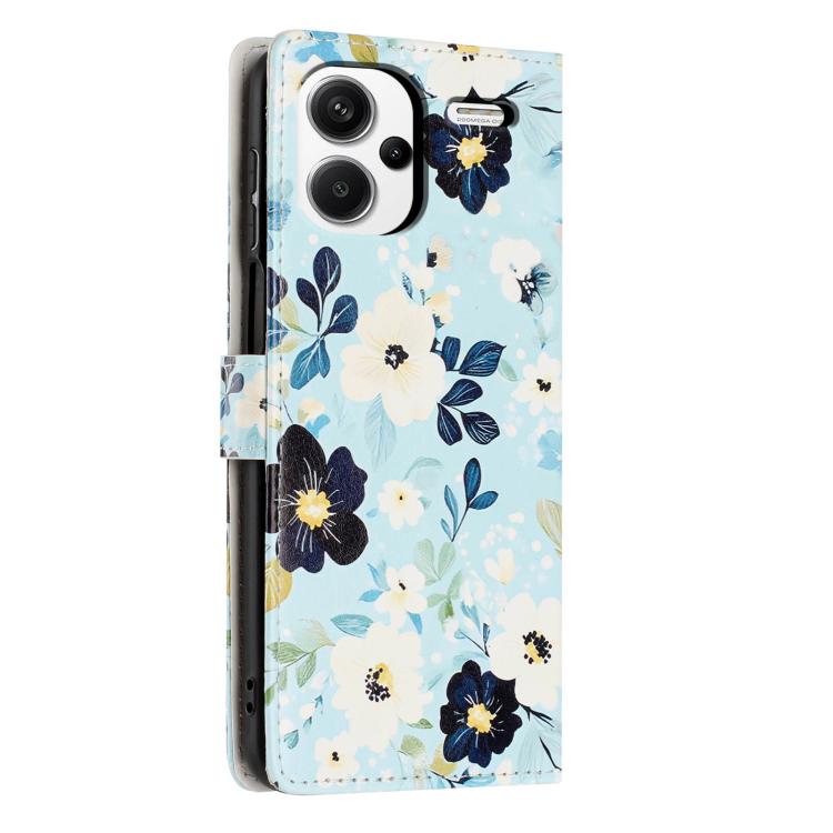 For Redmi Note 13 Pro+ Colorful Painting Vegan Leather Phone Case with Lanyard