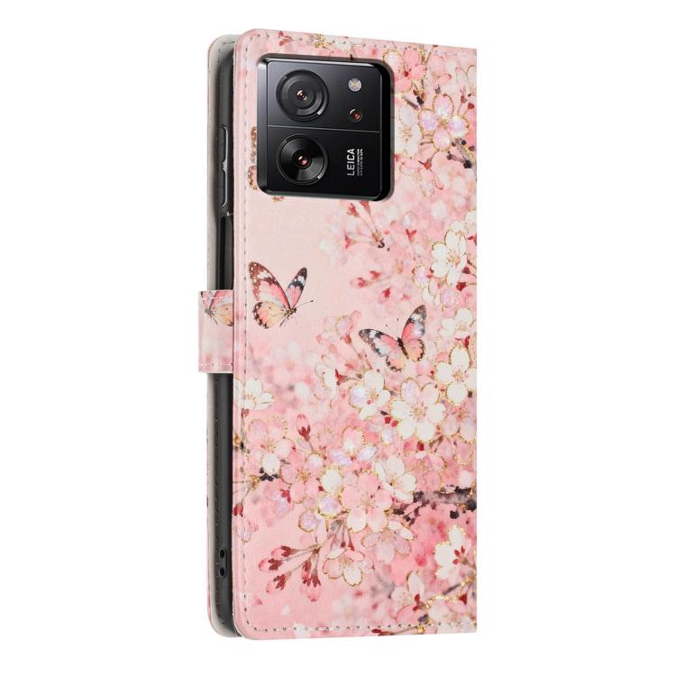 For Redmi 13T / 13T Pro Colorful Painting Vegan Leather Phone Case with Lanyard