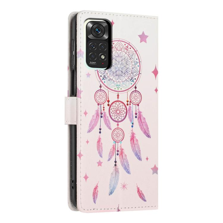 For Redmi Note 12S Colorful Painting Vegan Leather Phone Case with Lanyard