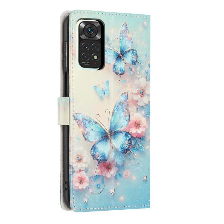 For Redmi Note 12S Colorful Painting Vegan Leather Phone Case with Lanyard