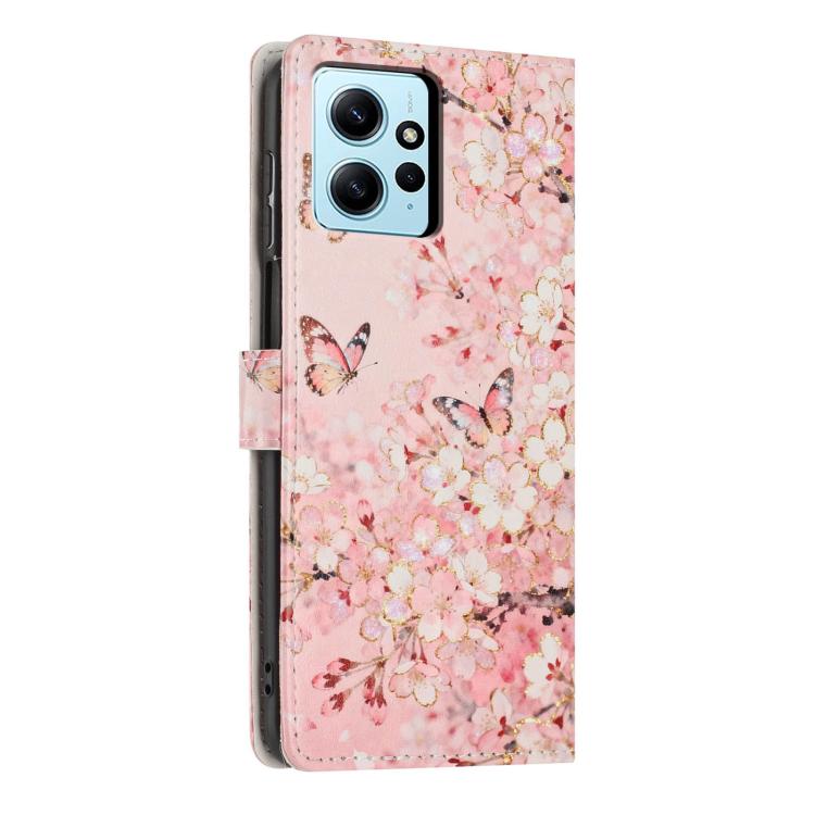For Redmi Note 12 4G Global Colorful Painting Vegan Leather Phone Case with Lanyard
