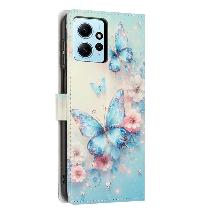For Redmi Note 12 4G Global Colorful Painting Vegan Leather Phone Case with Lanyard