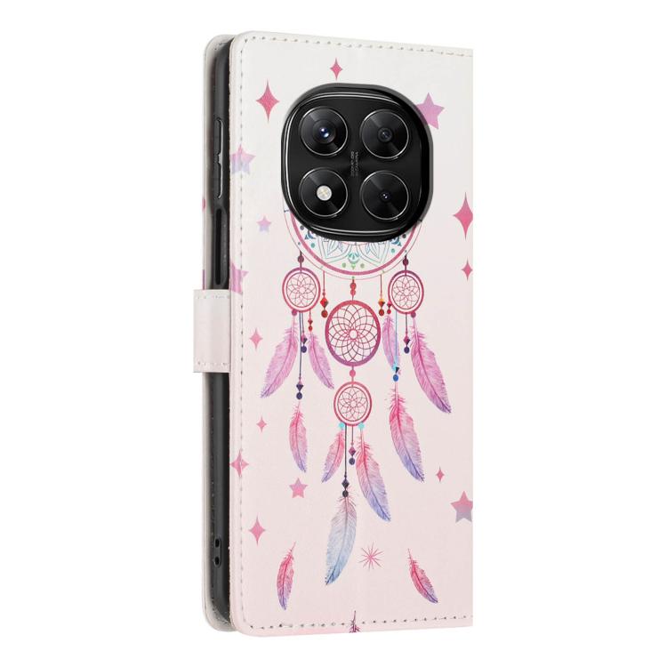 For Redmi Note14 Pro 5G Colorful Painting Vegan Leather Phone Case with Lanyard