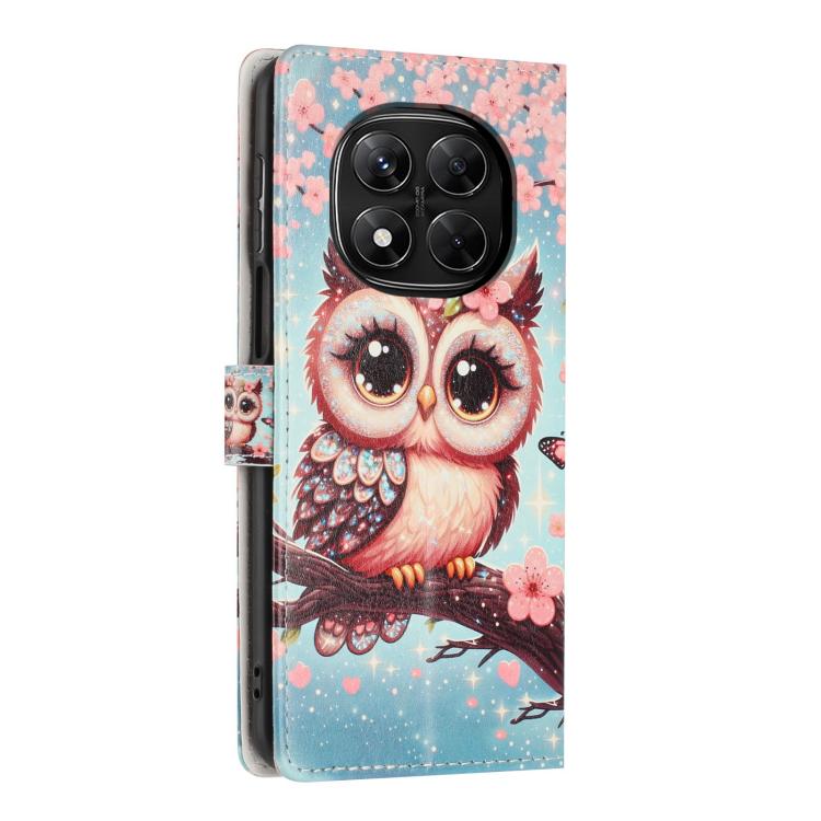 For Redmi Note14 Pro 5G Colorful Painting Vegan Leather Phone Case with Lanyard