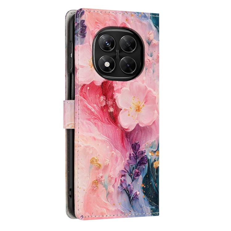 For Redmi Note14 Pro 5G Colorful Painting Vegan Leather Phone Case with Lanyard