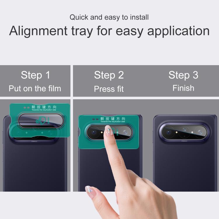 For Huawei Pura X Max IMAK HD Glass Rear Camera Lens Film, Self-positioning Version