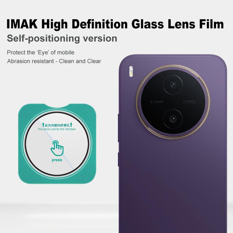 For vivo Y600 Pro 5G IMAK HD Glass Rear Camera Lens Film, Self-positioning Version