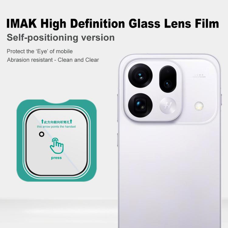 For OPPO Find X9s Pro 5G IMAK HD Glass Rear Camera Lens Film, Self-positioning Version