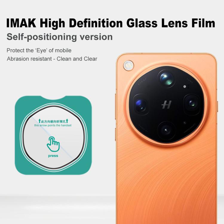 For OPPO Find X9 Ultra 5G IMAK HD Glass Rear Camera Lens Film, Self-positioning Version