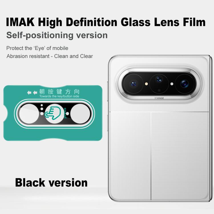 For Huawei Pura X Max IMAK Black Version HD Glass Rear Camera Lens Film, Self-positioning Version