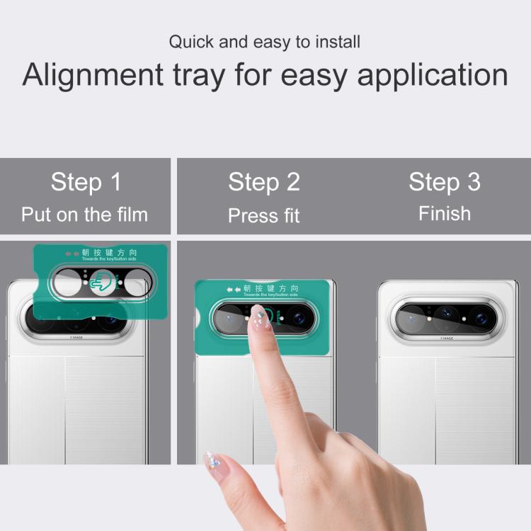 For Huawei Pura X Max IMAK Black Version HD Glass Rear Camera Lens Film, Self-positioning Version