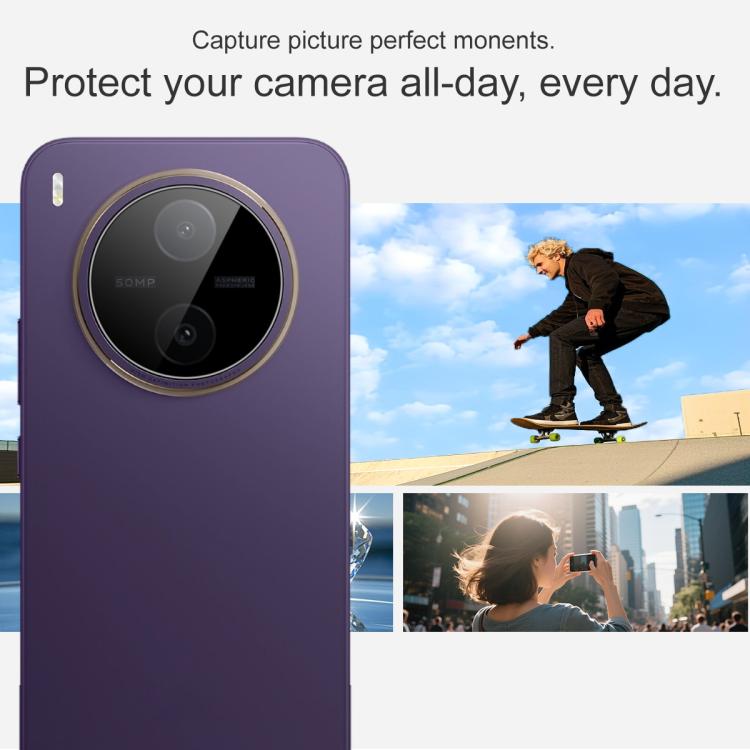 For vivo Y600 Pro 5G IMAK Black Version HD Glass Rear Camera Lens Film, Self-positioning Version