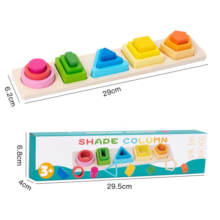 Children Wooden Magnetic Fishing Game Early Education Shape Matching Toys, Type:5 Shape
