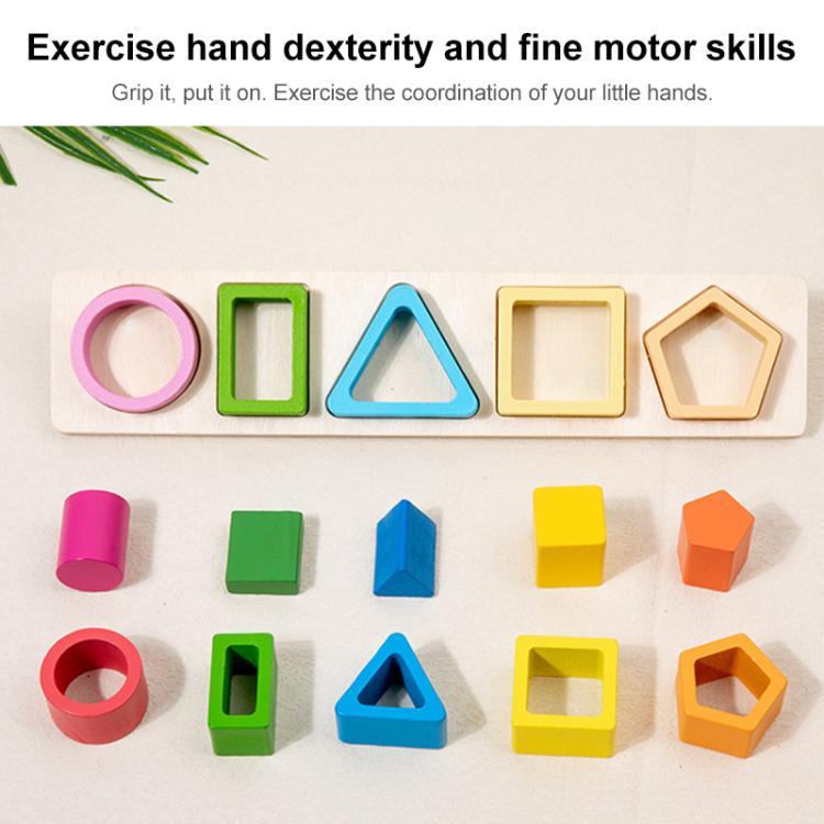 Children Wooden Magnetic Fishing Game Early Education Shape Matching Toys, Type:5 Shape